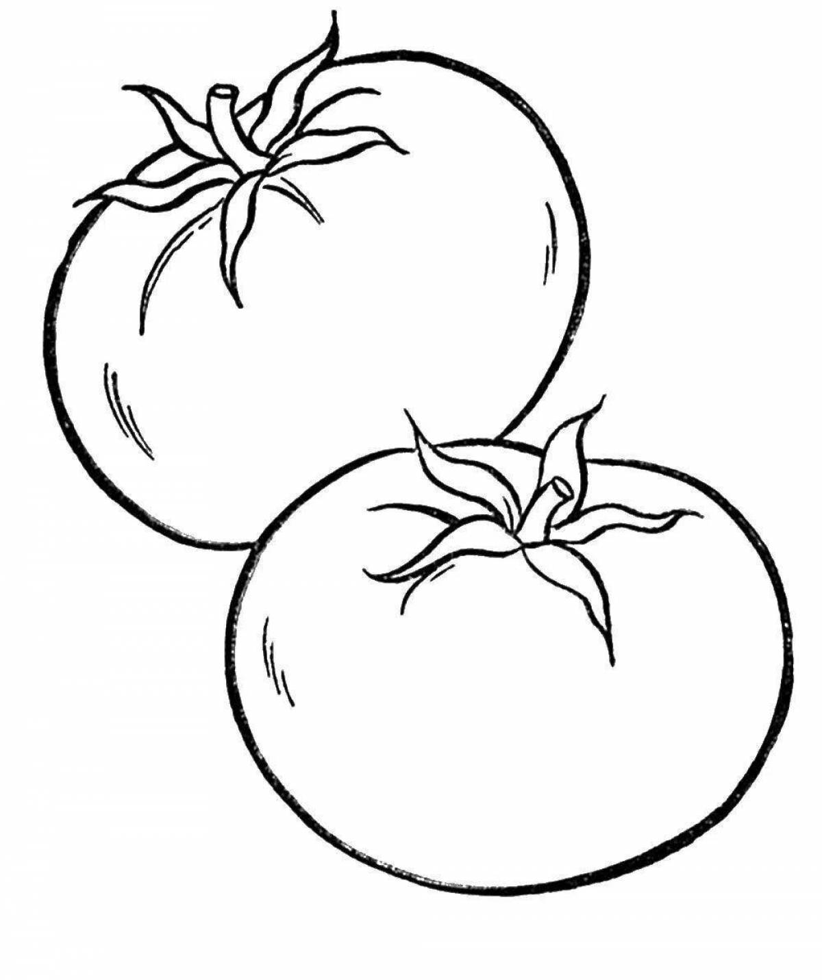 Sweet fruits and vegetables coloring pages for kids