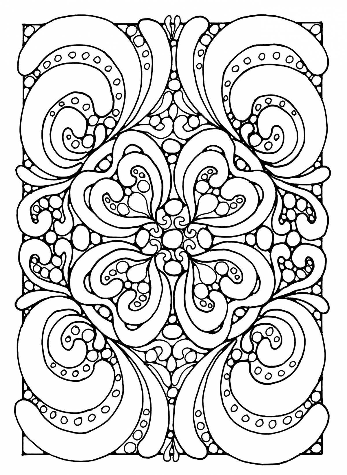 Adorable patterns and ornaments for coloring for children