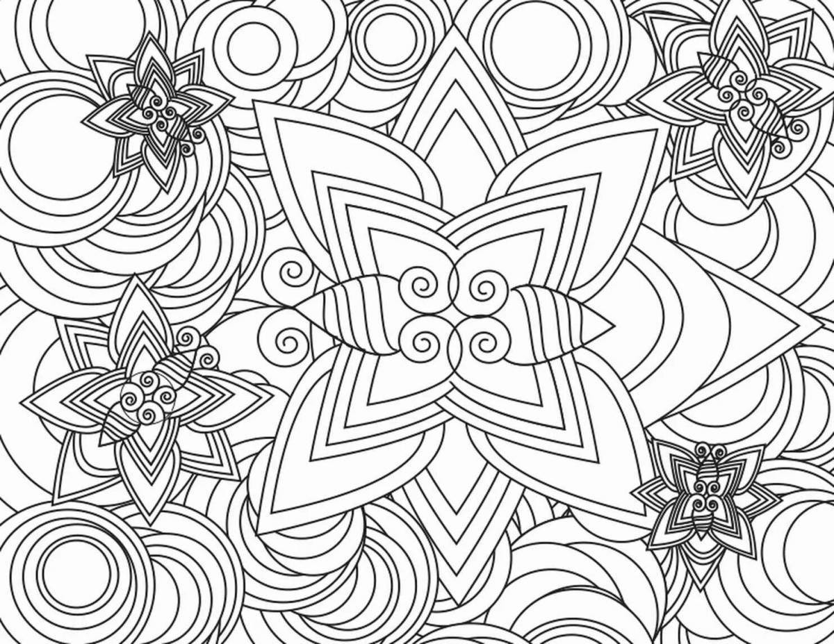 Fairy-tale patterns and ornaments for coloring pages for children