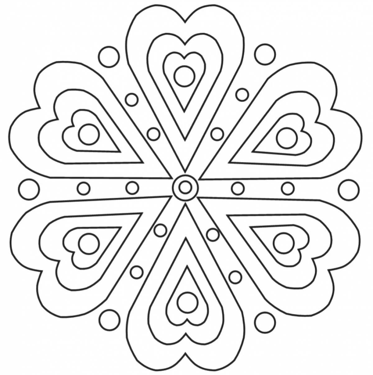 Wonderful patterns and ornaments for coloring for children