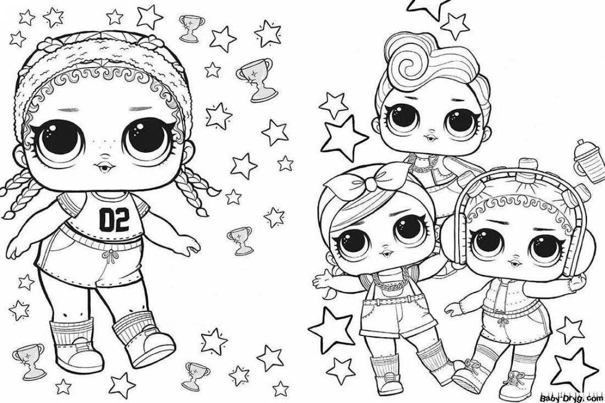 Exquisite lol doll coloring book for kids