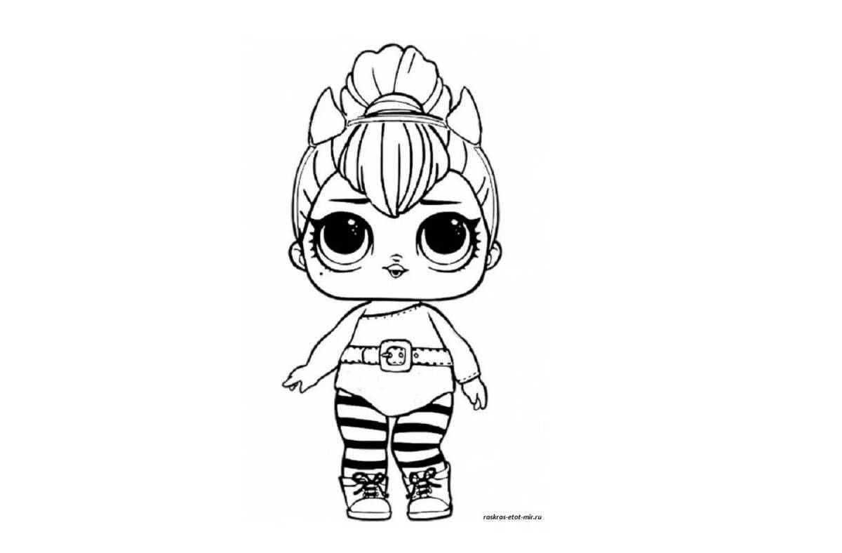 Radiant coloring page lol doll for kids