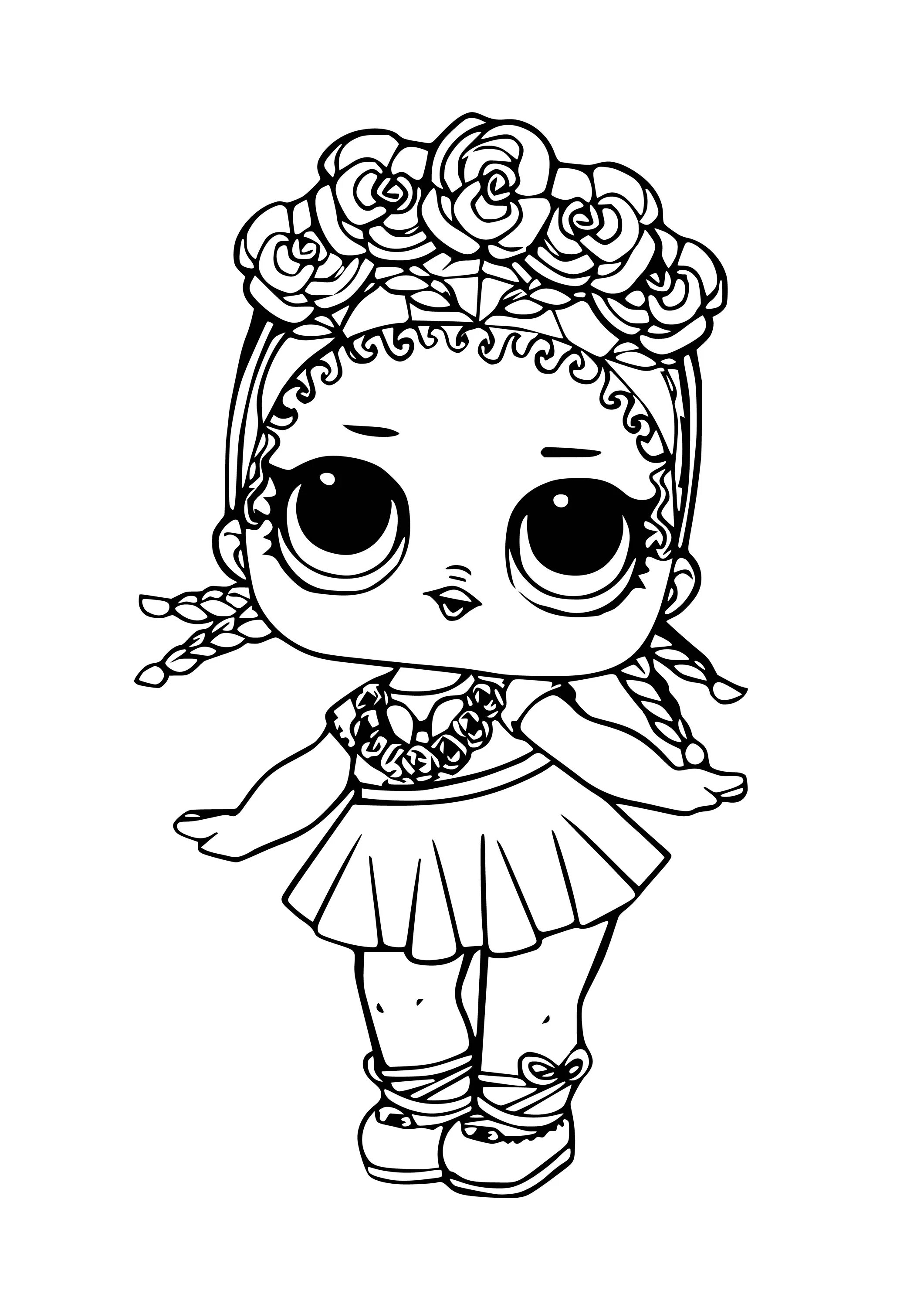 Fancy coloring lol doll for kids
