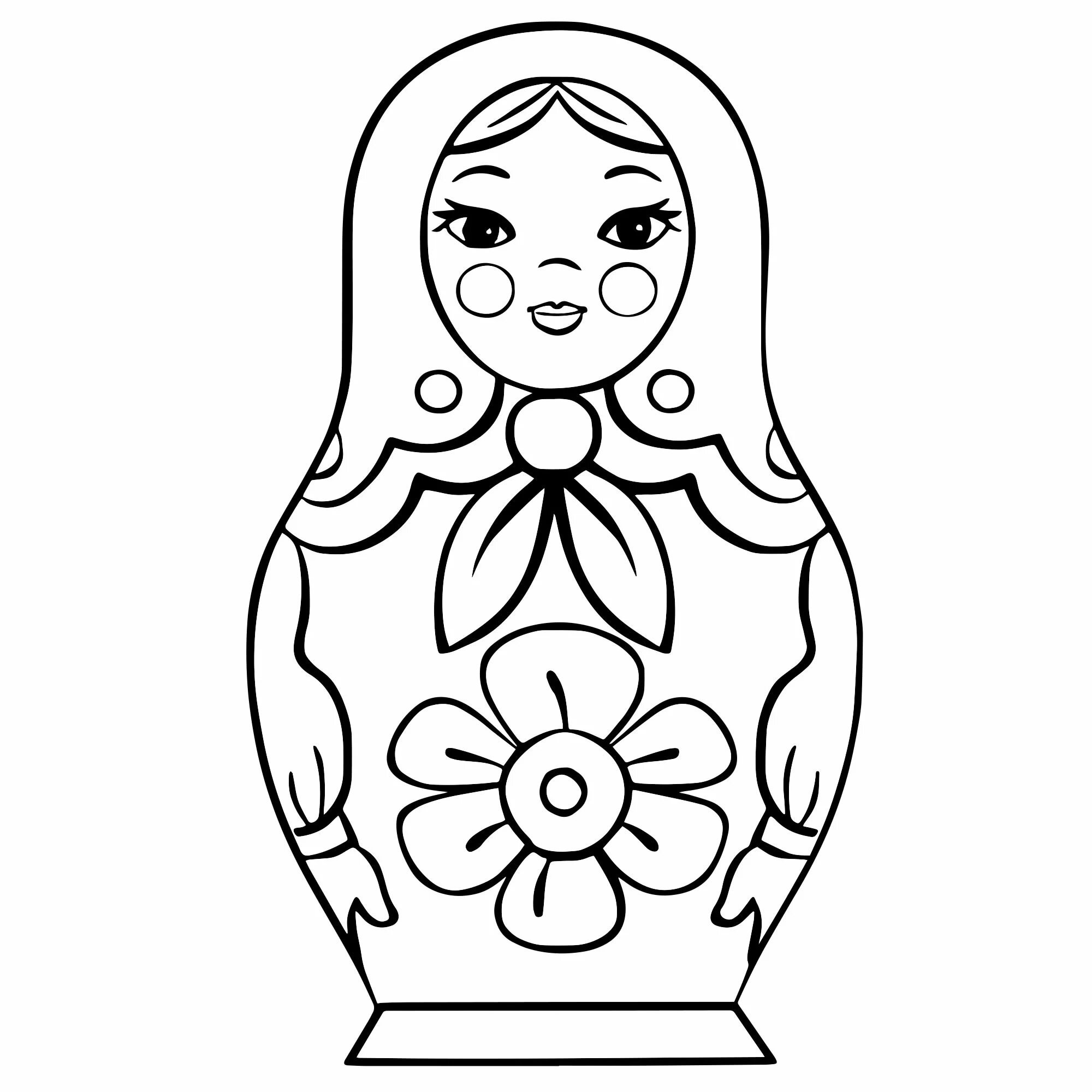 Bright matryoshka coloring book for children