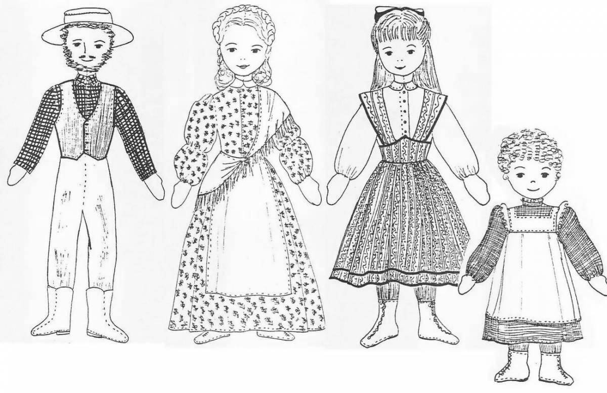 Animated Belarusian national costume for children