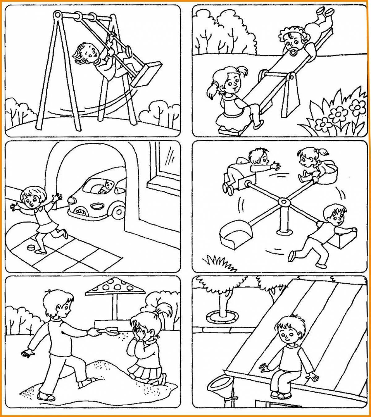 Incentive safety coloring page for juniors