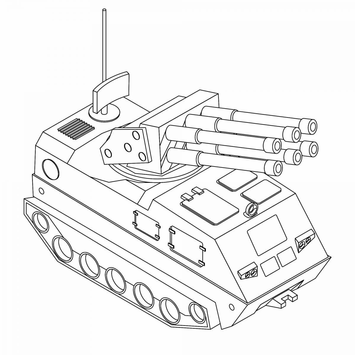 Fun coloring tank for children 4-5 years old
