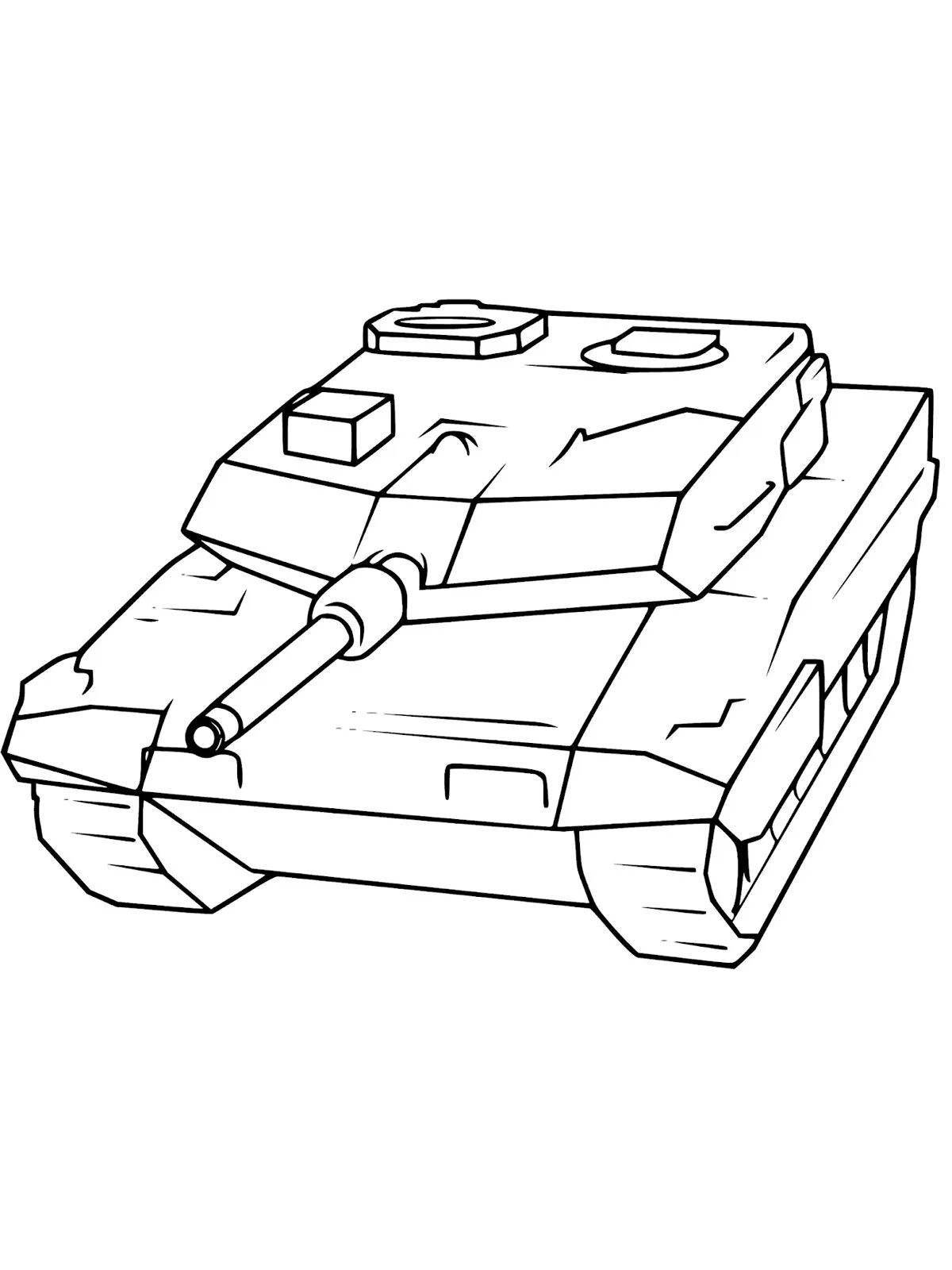 Fantastic tank coloring book for 4-5 year olds