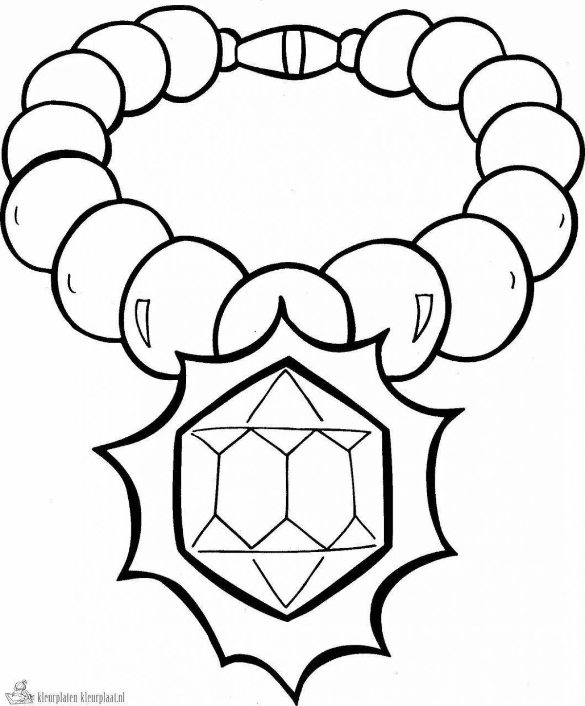 Colored beaded coloring pages for 3-4 year olds