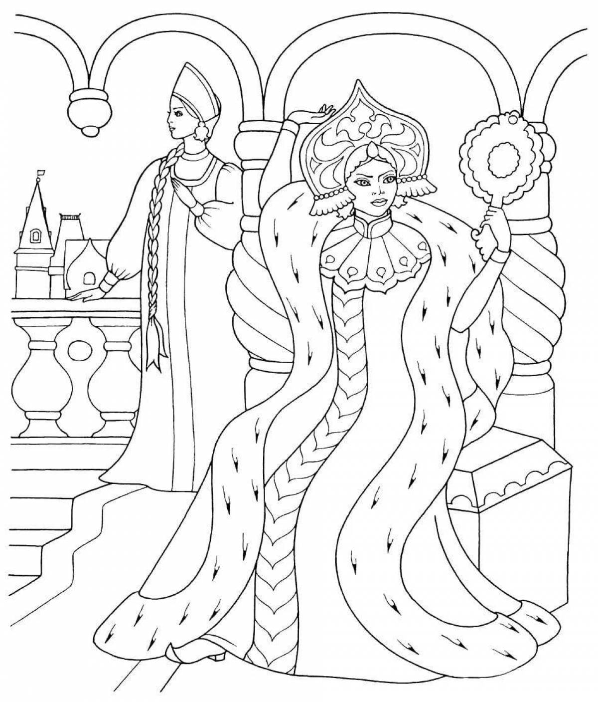 Coloring page playful ruslan and lyudmila