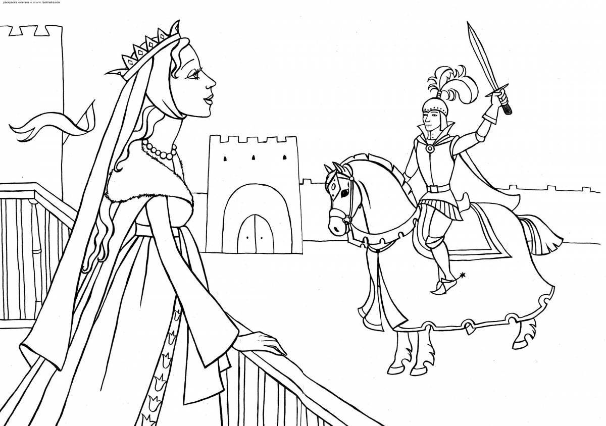 Exciting coloring pages ruslan and lyudmila