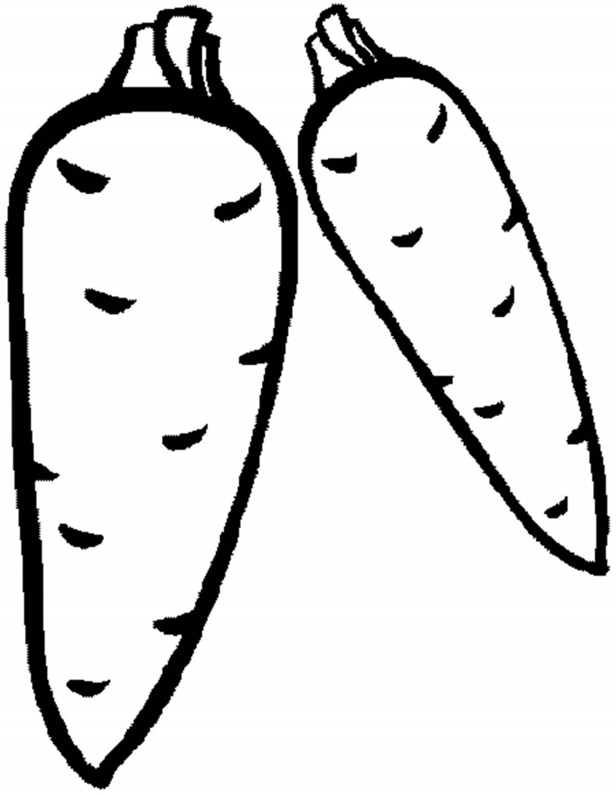 A fun vegetable coloring book for 2-3 year olds