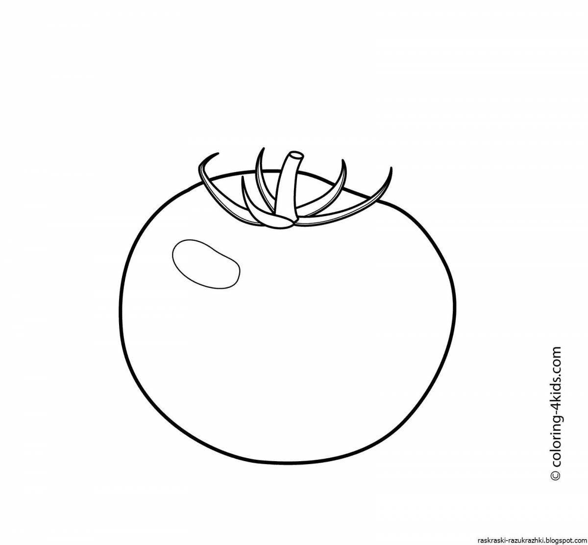 Fun vegetable coloring book for 2-3 year olds