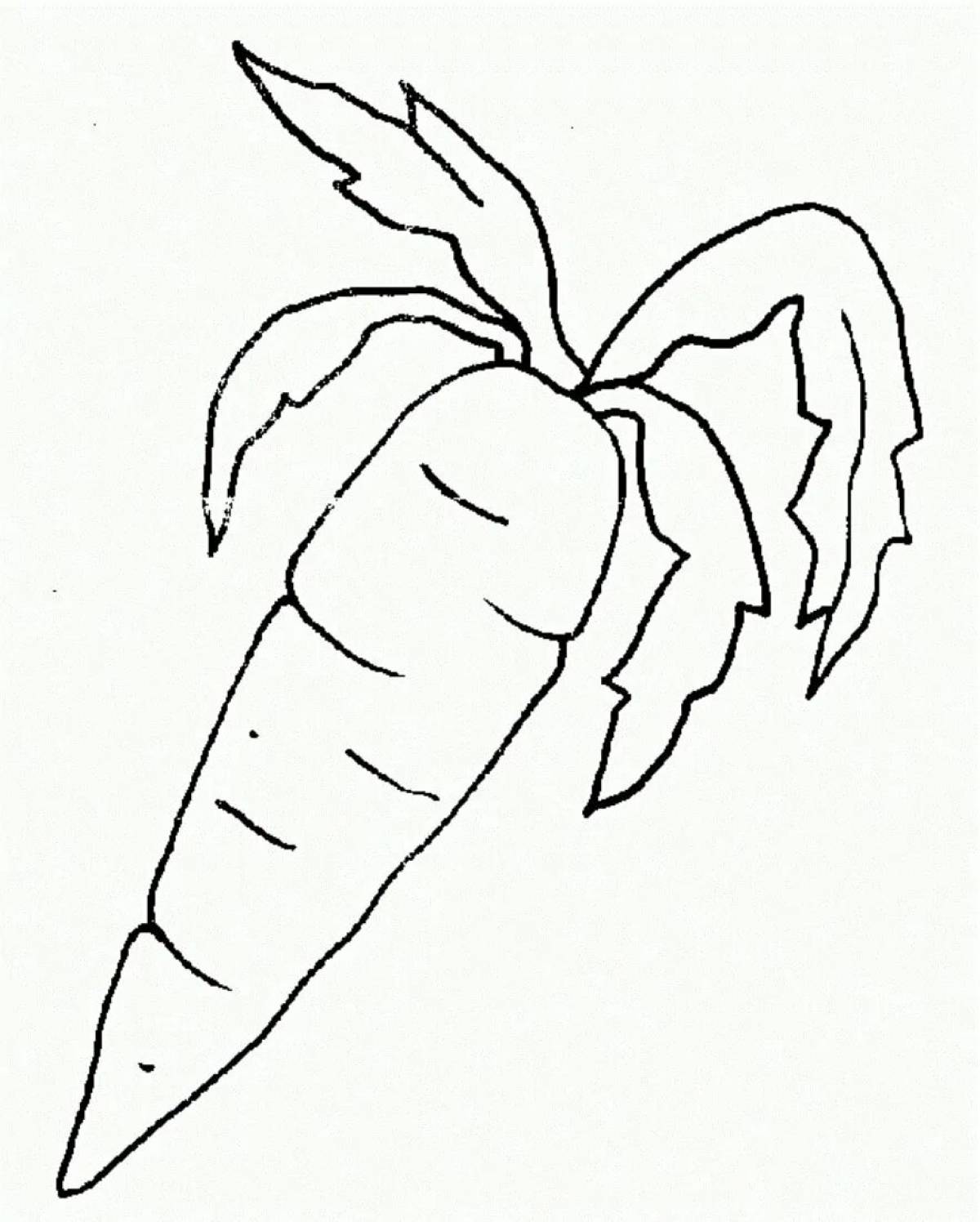 Delightful vegetable coloring book for 2-3 year olds