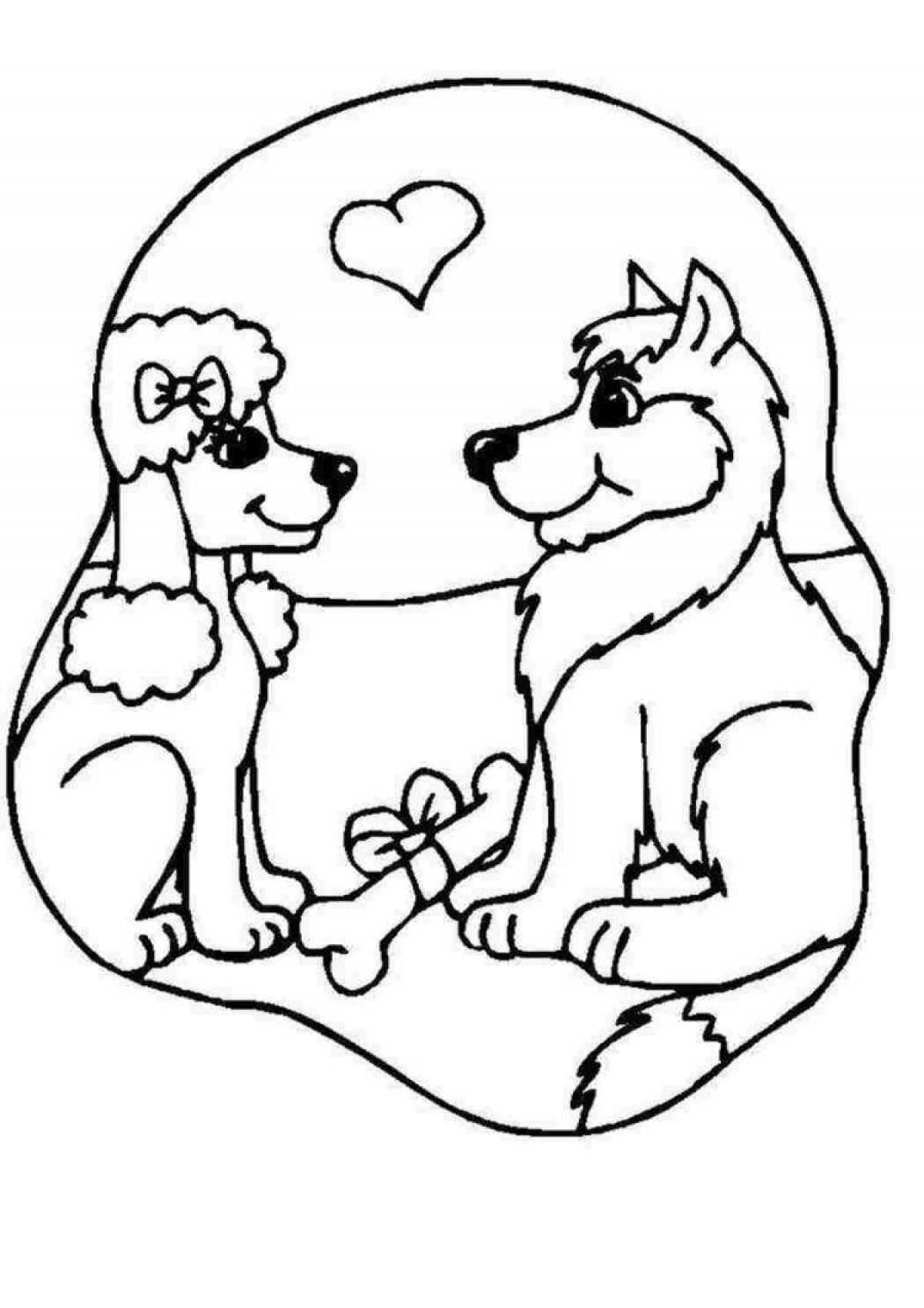 Fun cat and dog coloring pages for kids