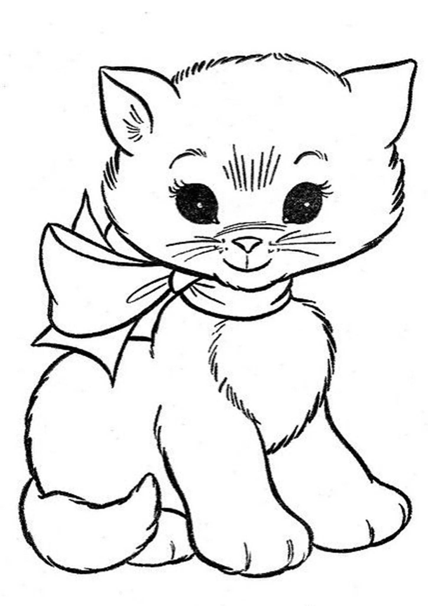 Giggly cat and dog coloring pages for kids