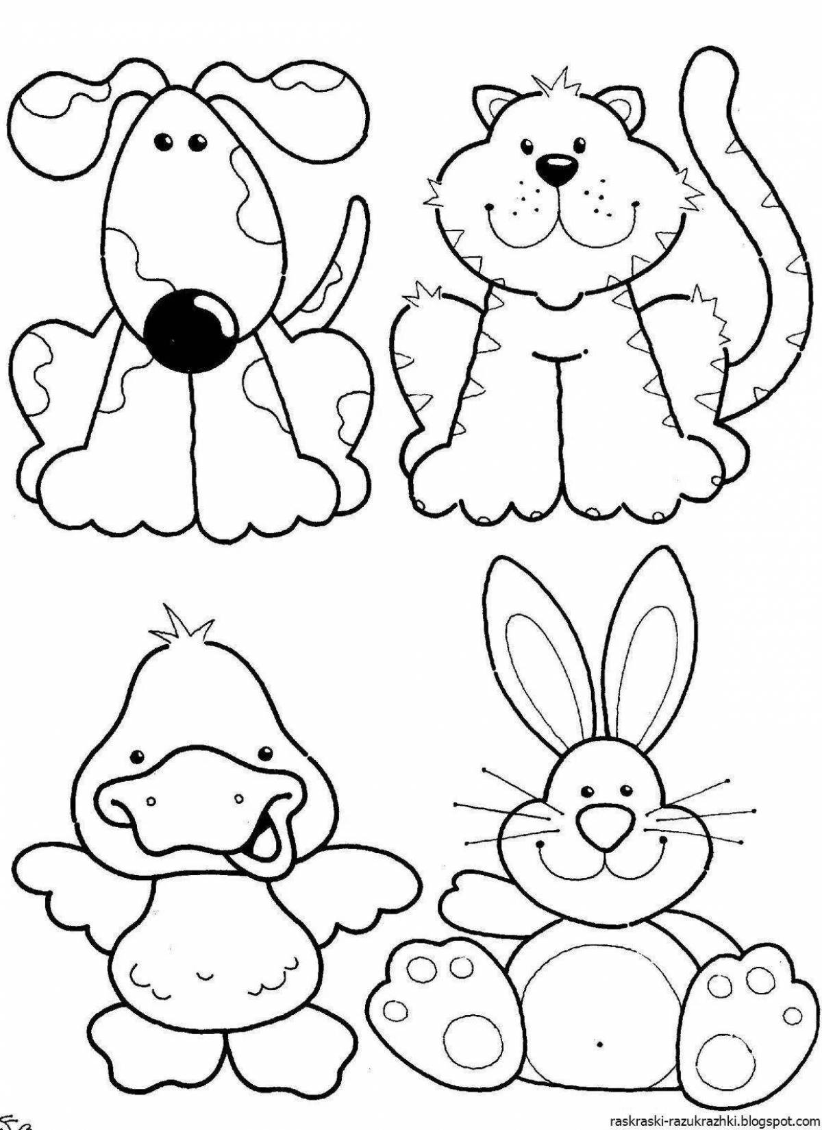 Color-bright coloring double for children 3-4 years old