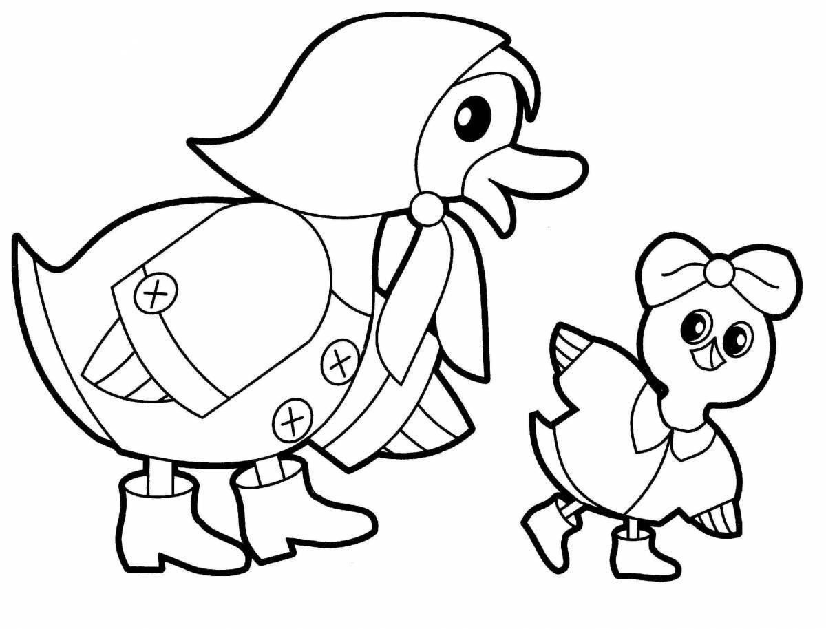 Color-dynamic coloring double for children 3-4 years old