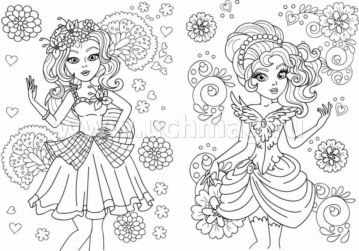 Radiant coloring page 2 for girls