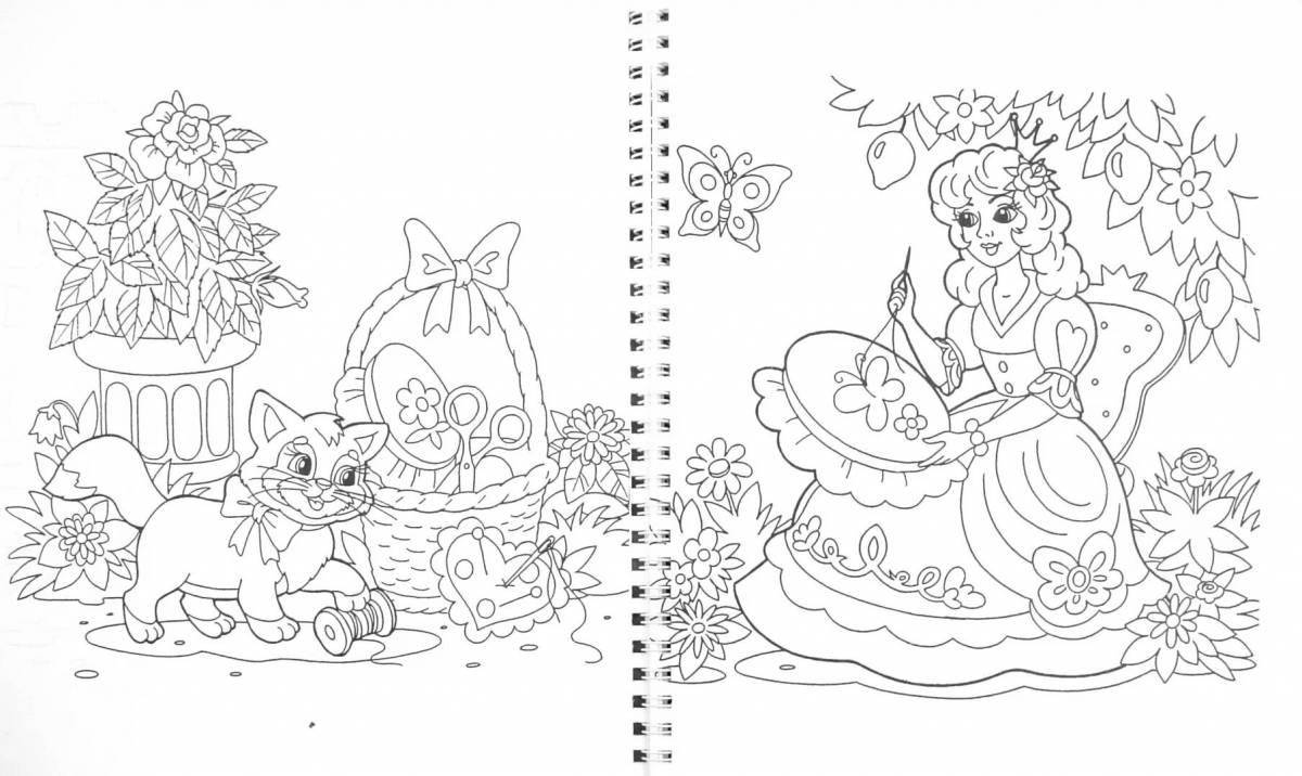 Intriguing coloring book 2 for girls