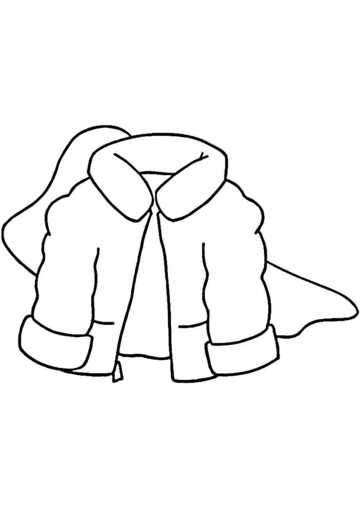 Awesome winter clothes coloring page for 6-7 year olds