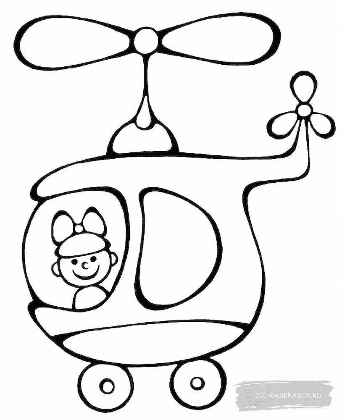 Fun transport coloring book for toddlers 2-3 years old