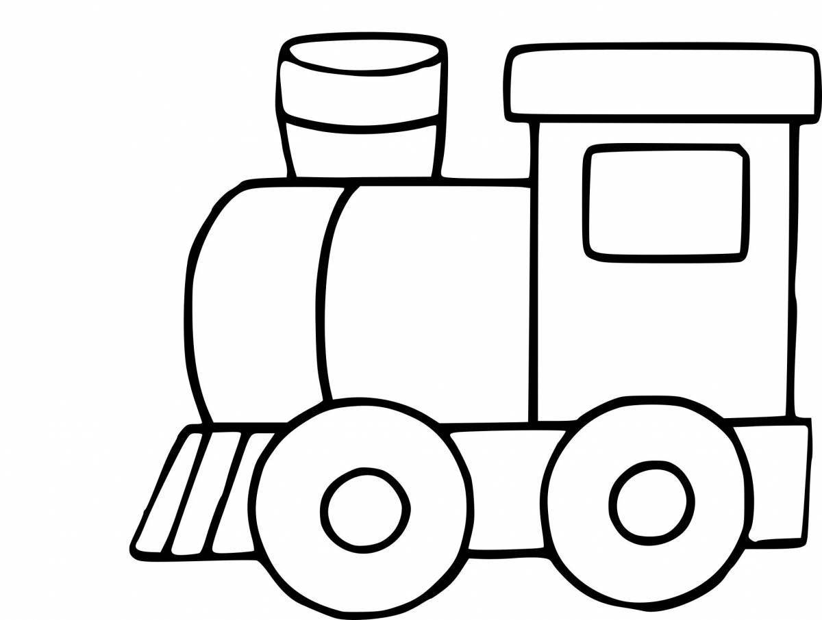 Разукрашенная транспортная раскраска для малышей 2-3 лет