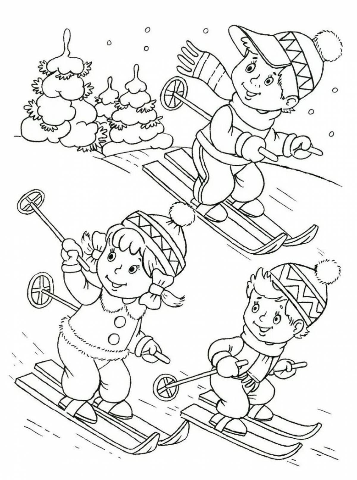 Зимние забавы для детей в детском саду #6