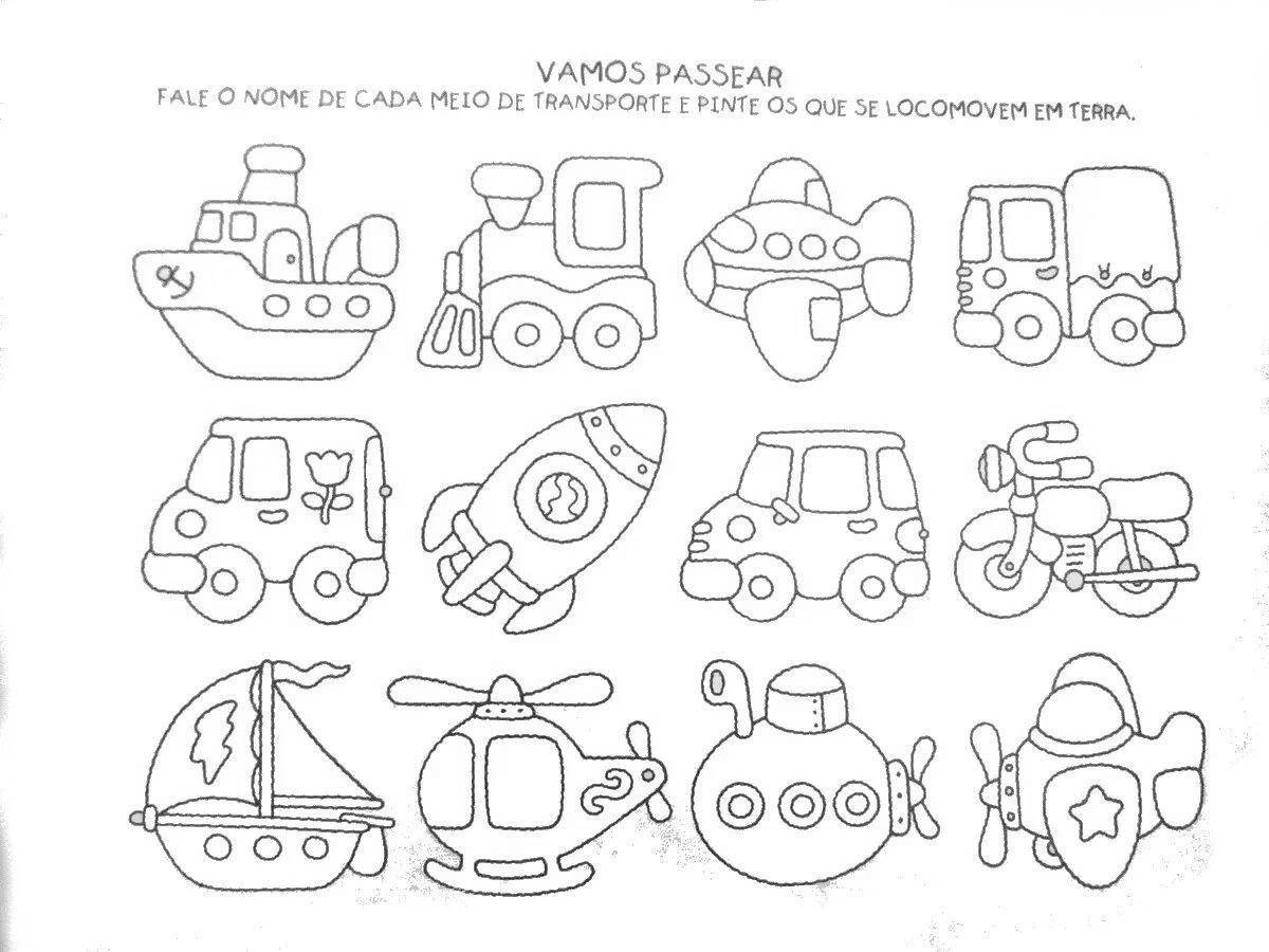 Анимированная страница-раскраска дельтаплан для детей 6-7 лет