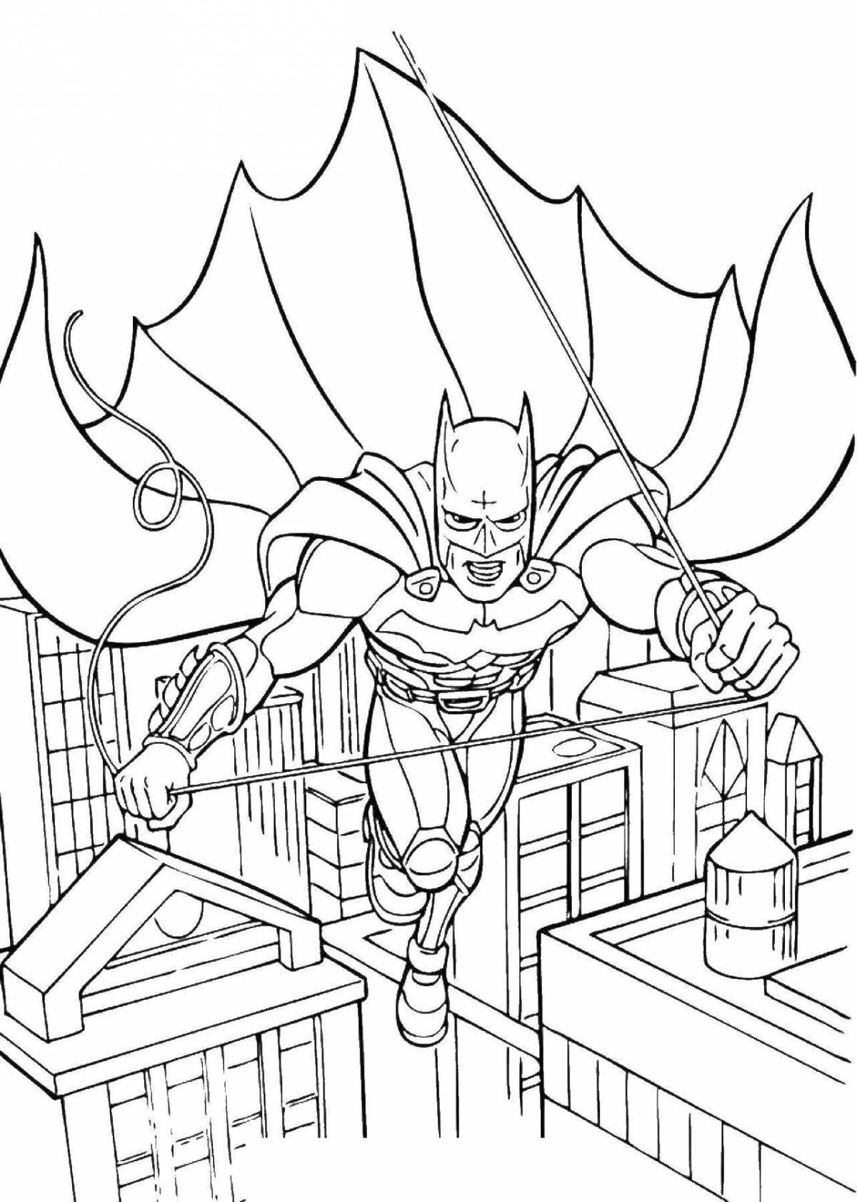 Fantastic superheroes coloring for children 5-6 years old