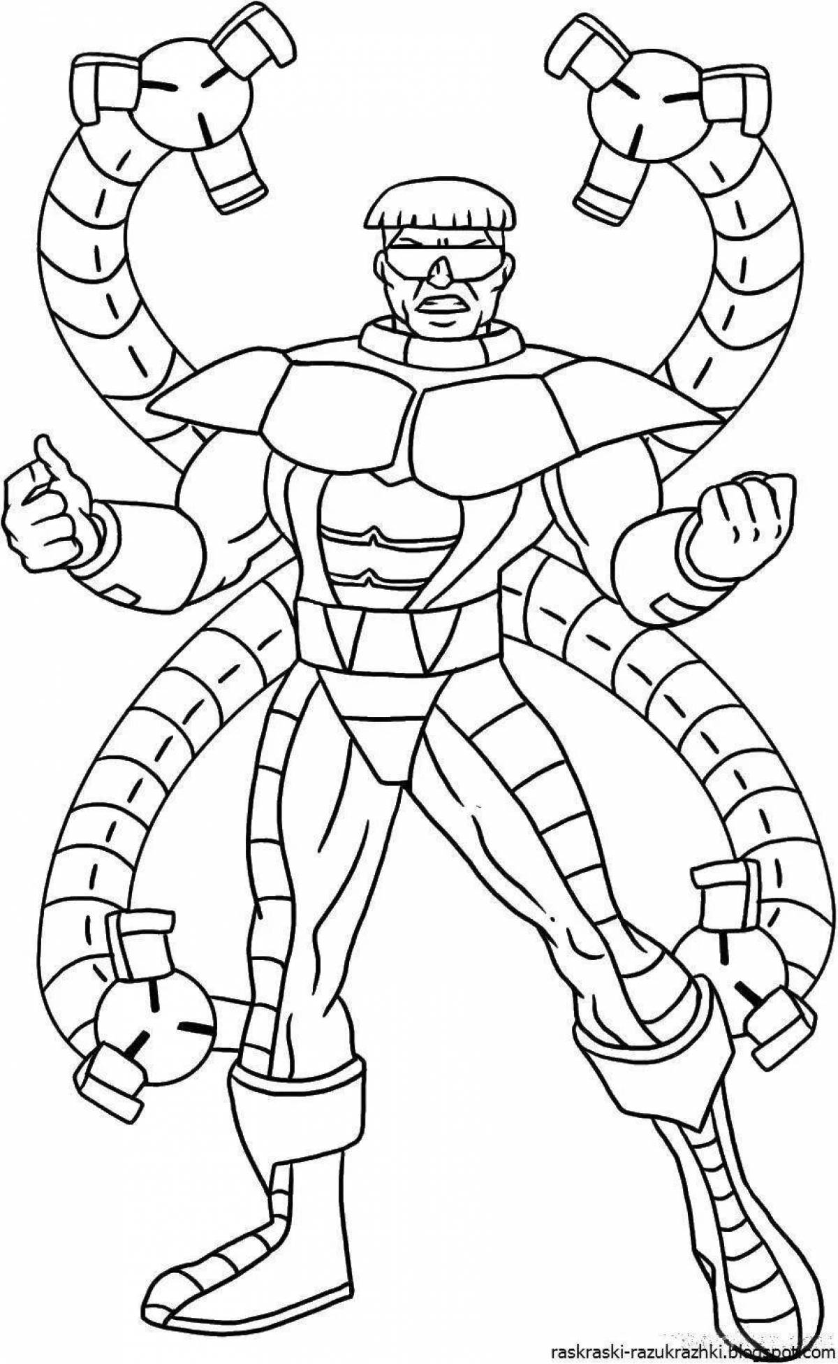 Live superheroes coloring book for kids 5-6 years old