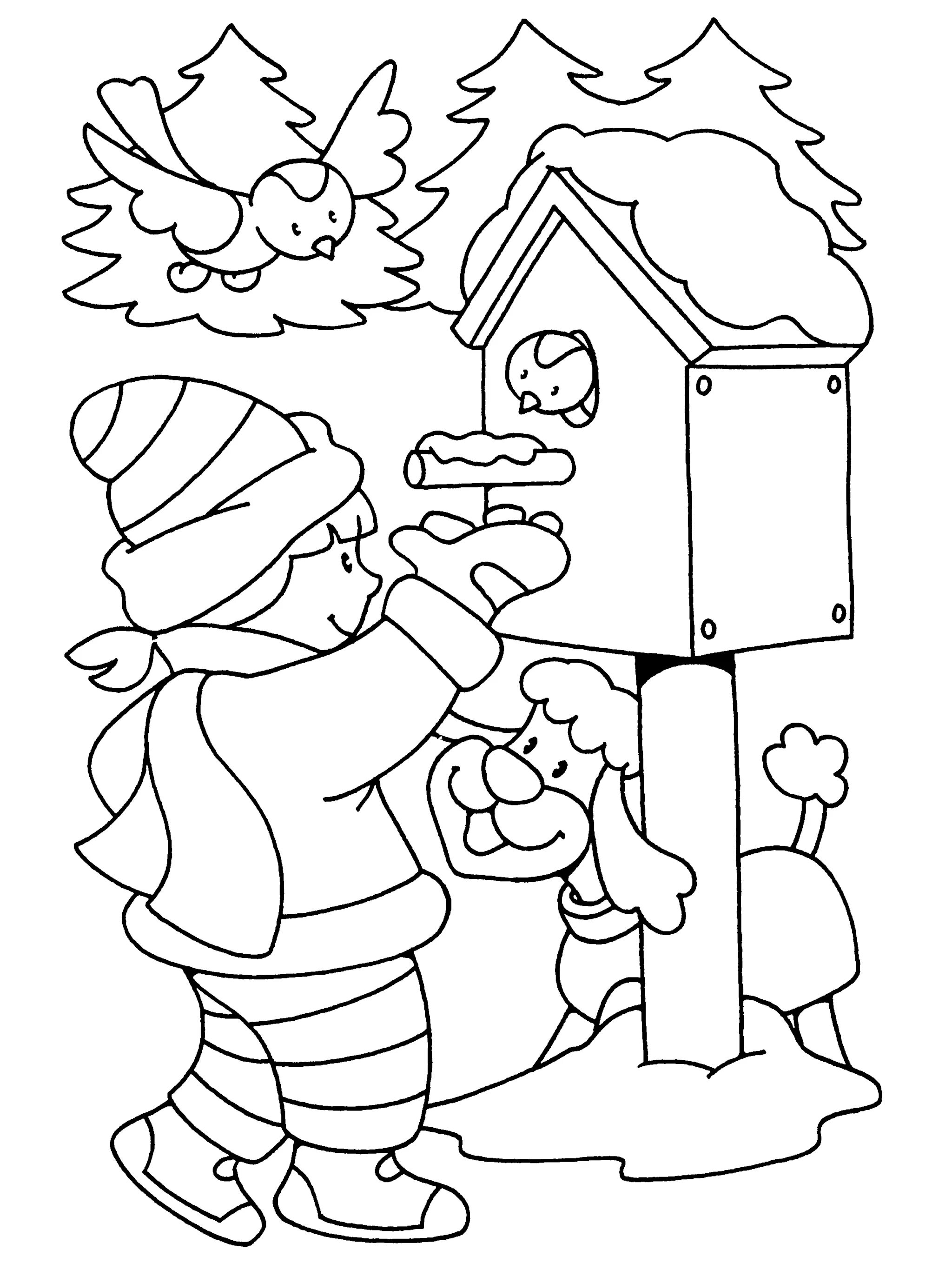 Fairy bird feeder coloring book for kids