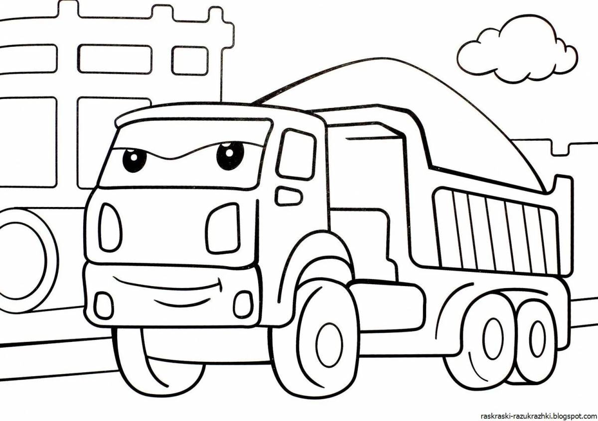 Incredible cars coloring book for 4 year olds