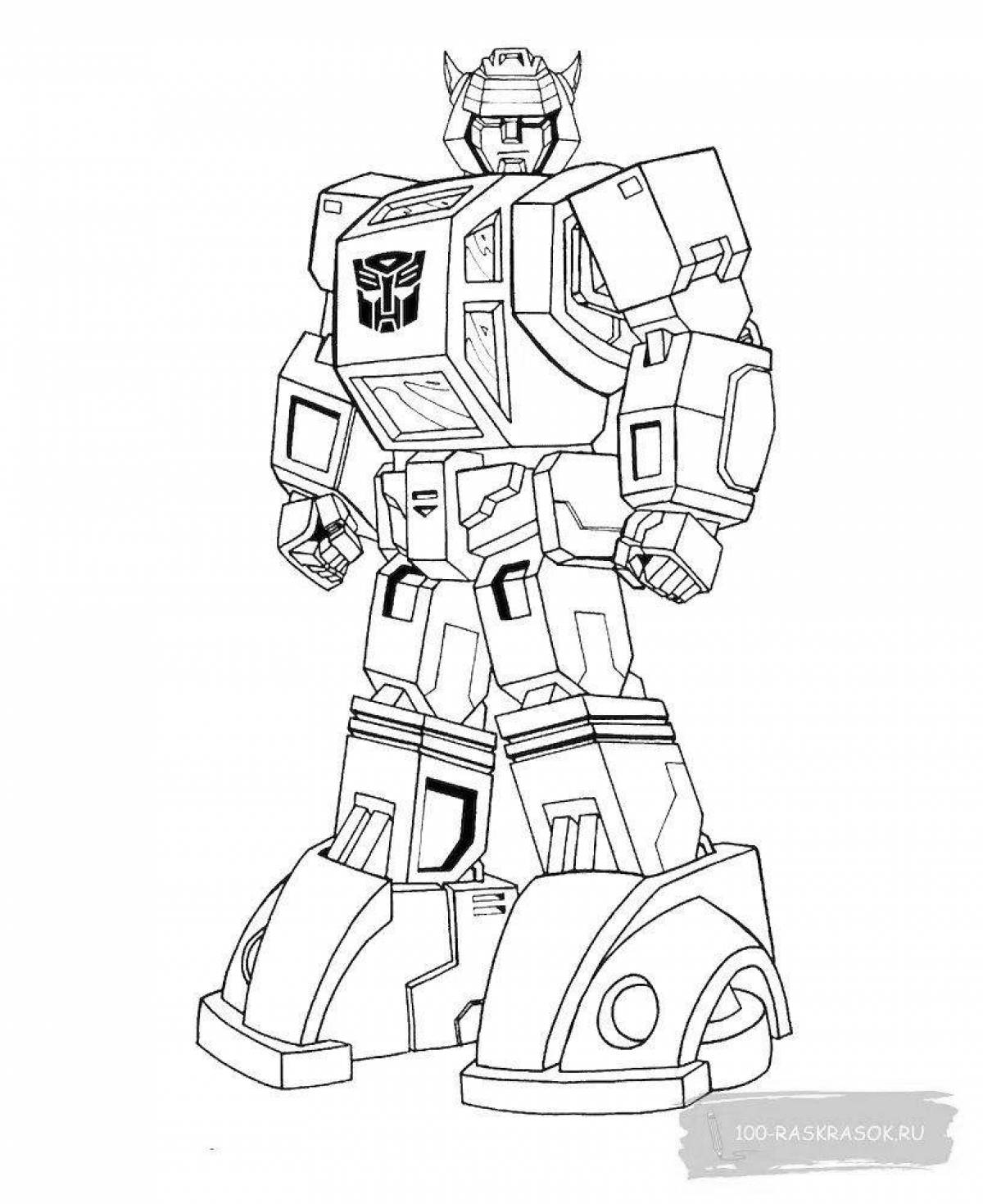 Charming transformers coloring book for kids 6-7 years old