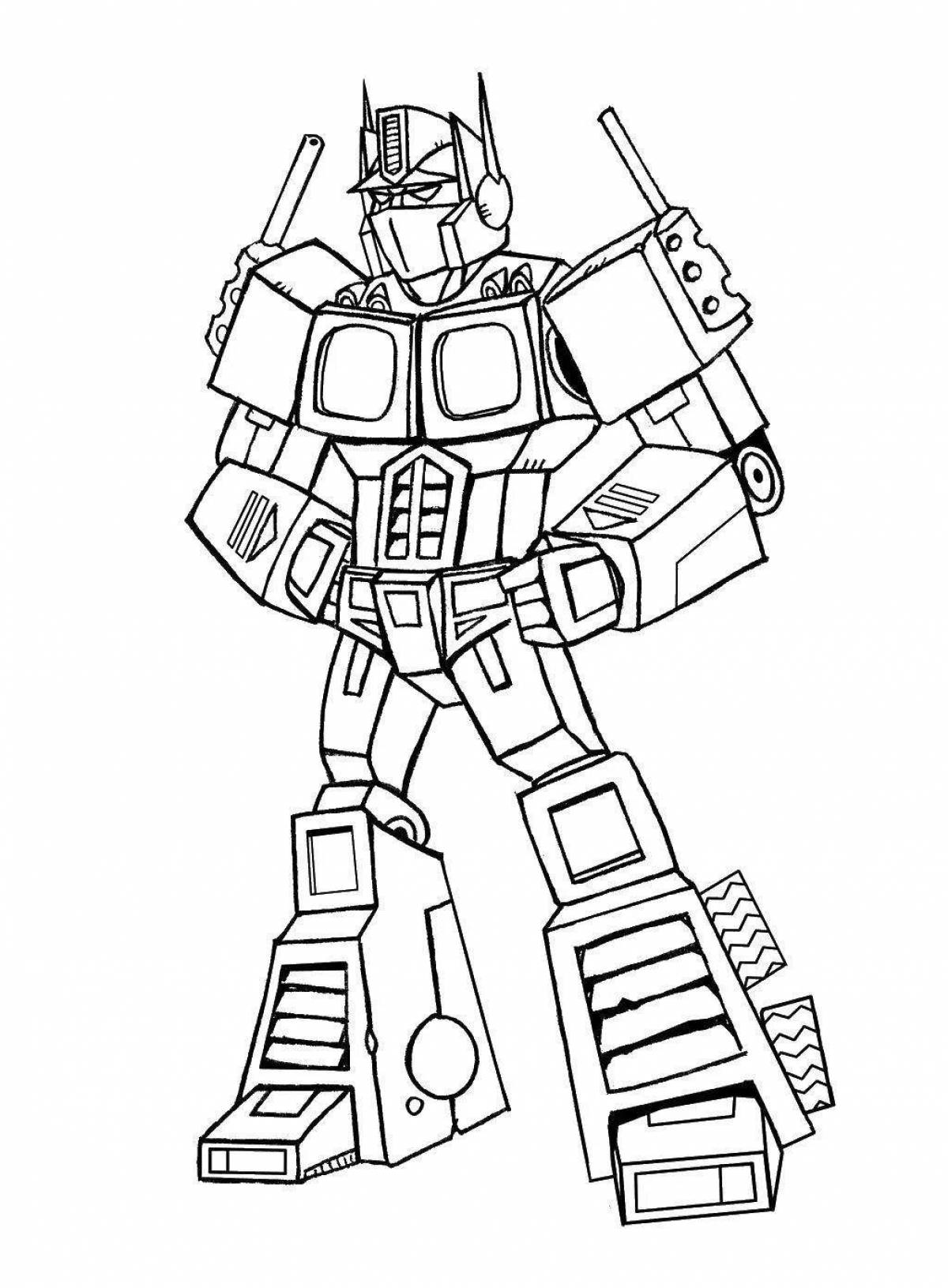 Great transformers coloring pages for 6-7 year olds