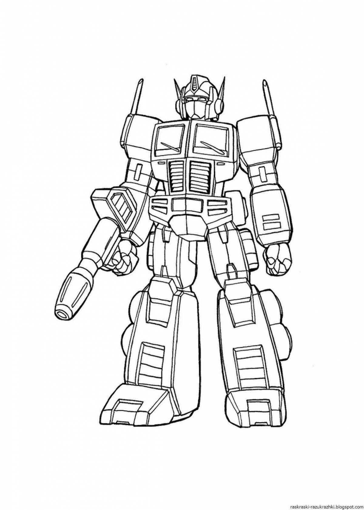 Awesome transformers coloring pages for 6-7 year olds