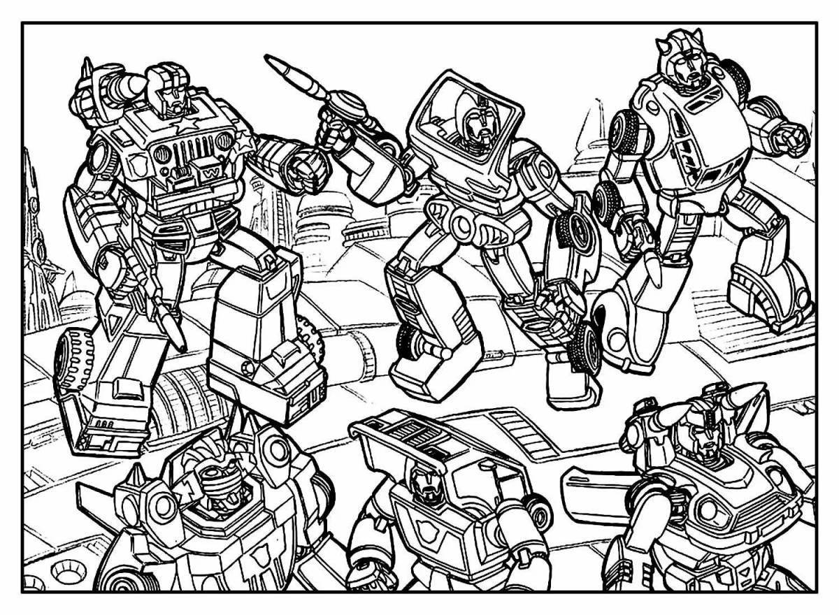 Amazing coloring pages transformers for kids 6-7 years old