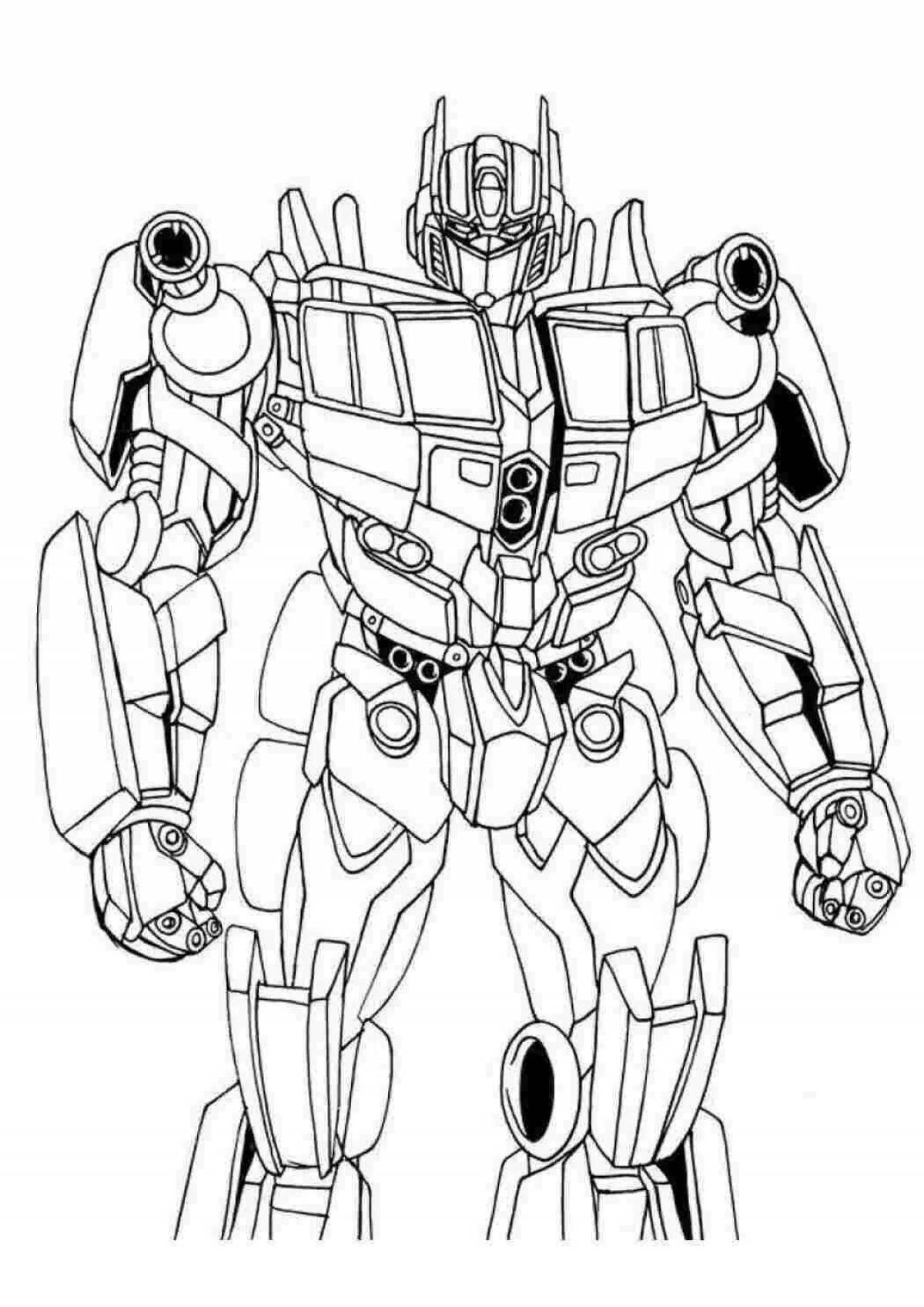 Cute transformers coloring pages for 6-7 year olds