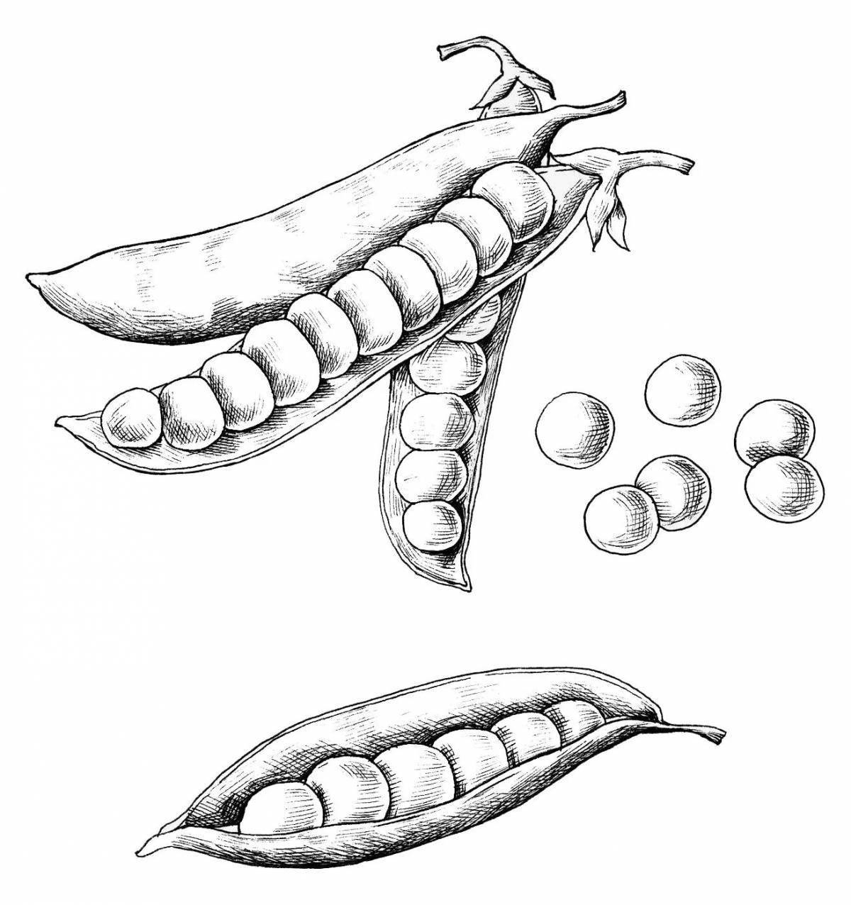 Нарисовать горох для детей