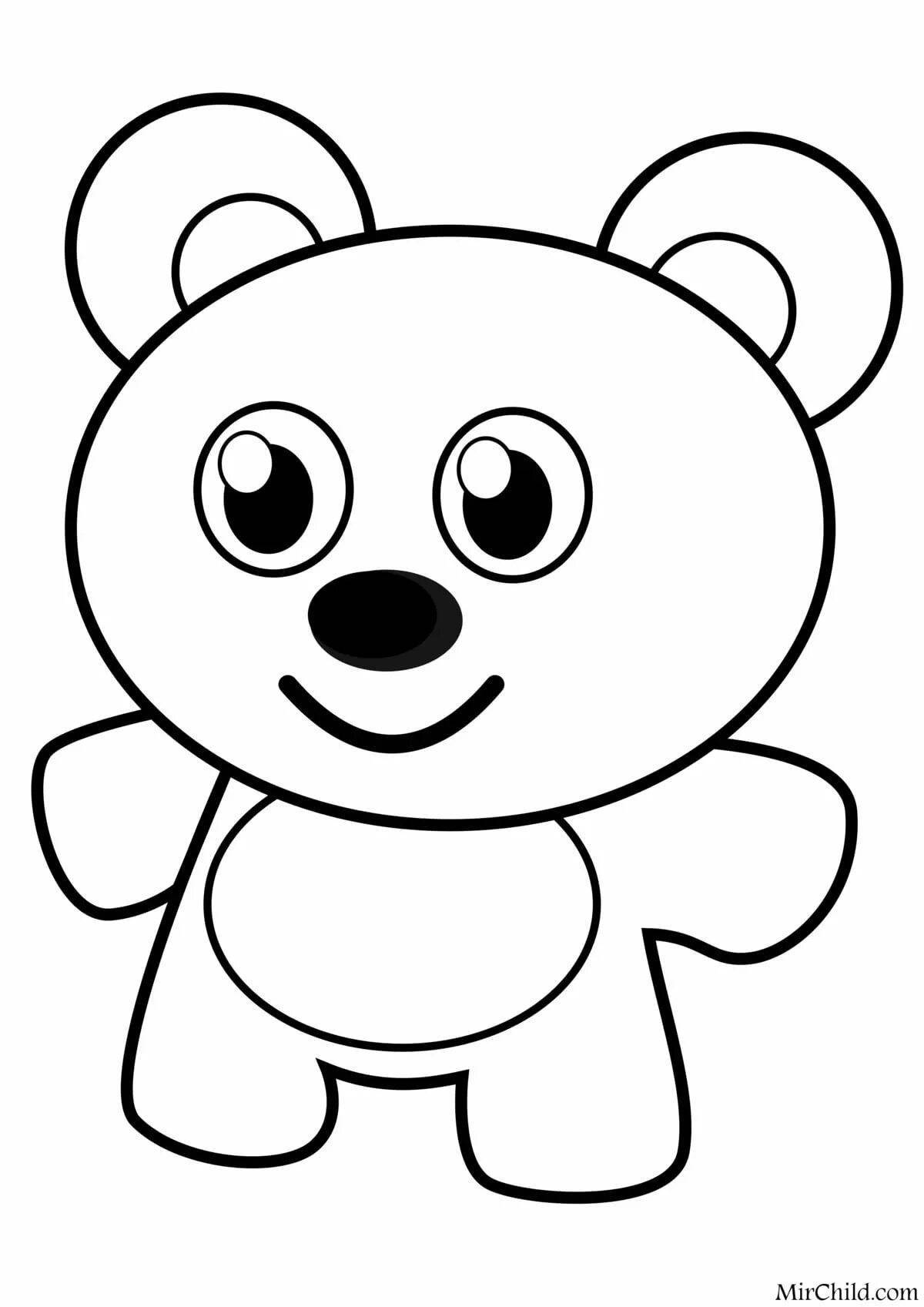 Colourful coloring book for toddler girls