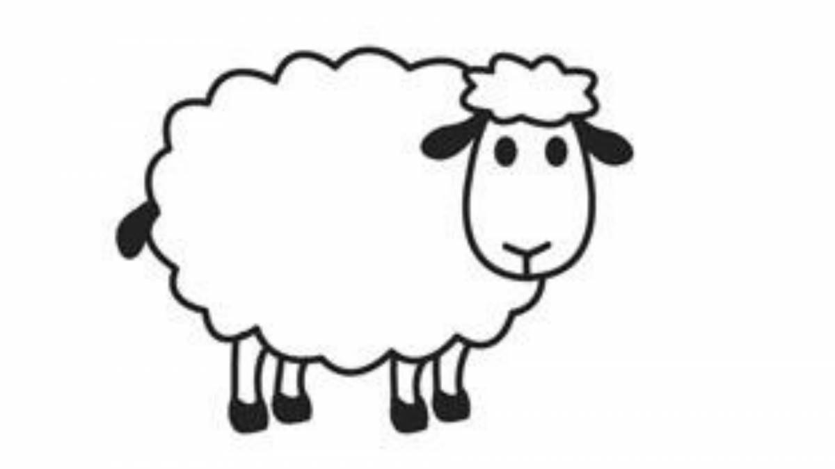 Восхитительные раскраски овец для детей