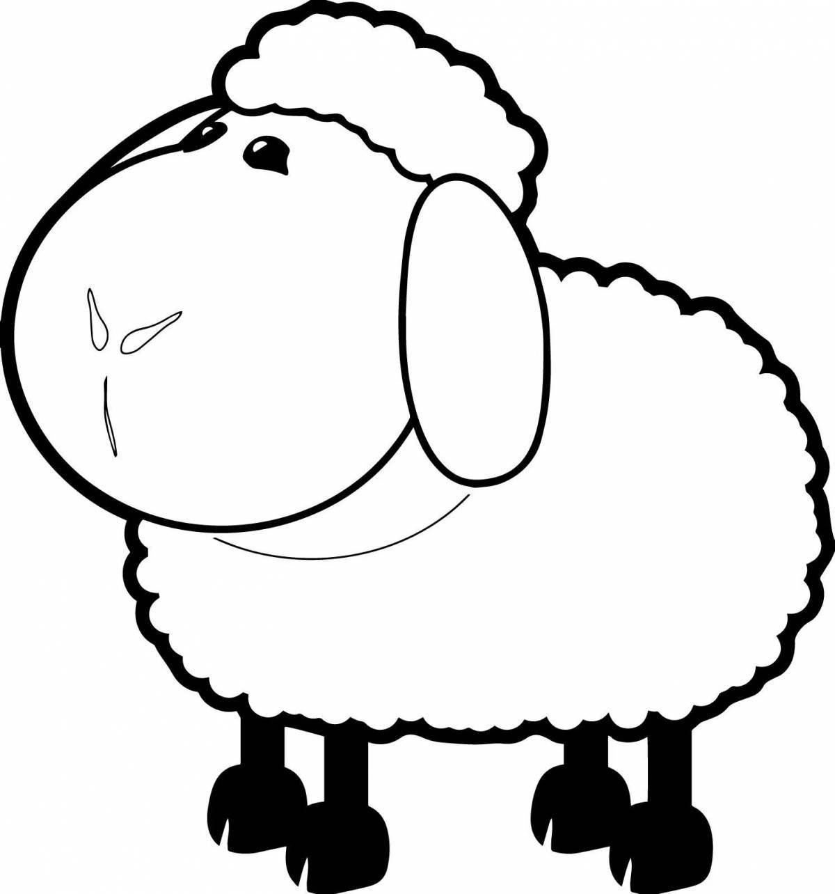 Волшебная овечка-раскраска для детей