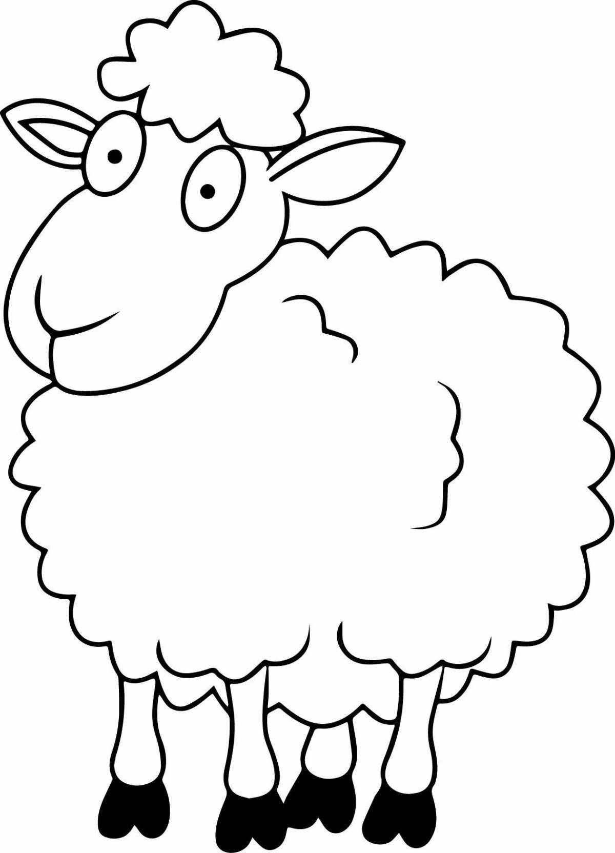 Раскраска овечка для игр для детей