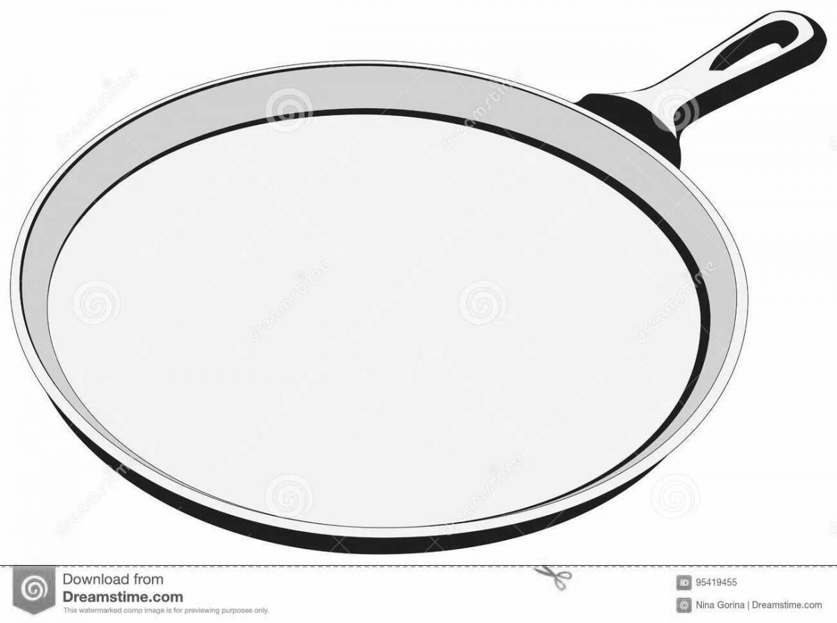 Incredible Frying Pan Coloring Page for Toddlers