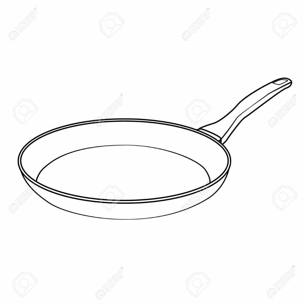 Fantastic frying pan coloring book for kids