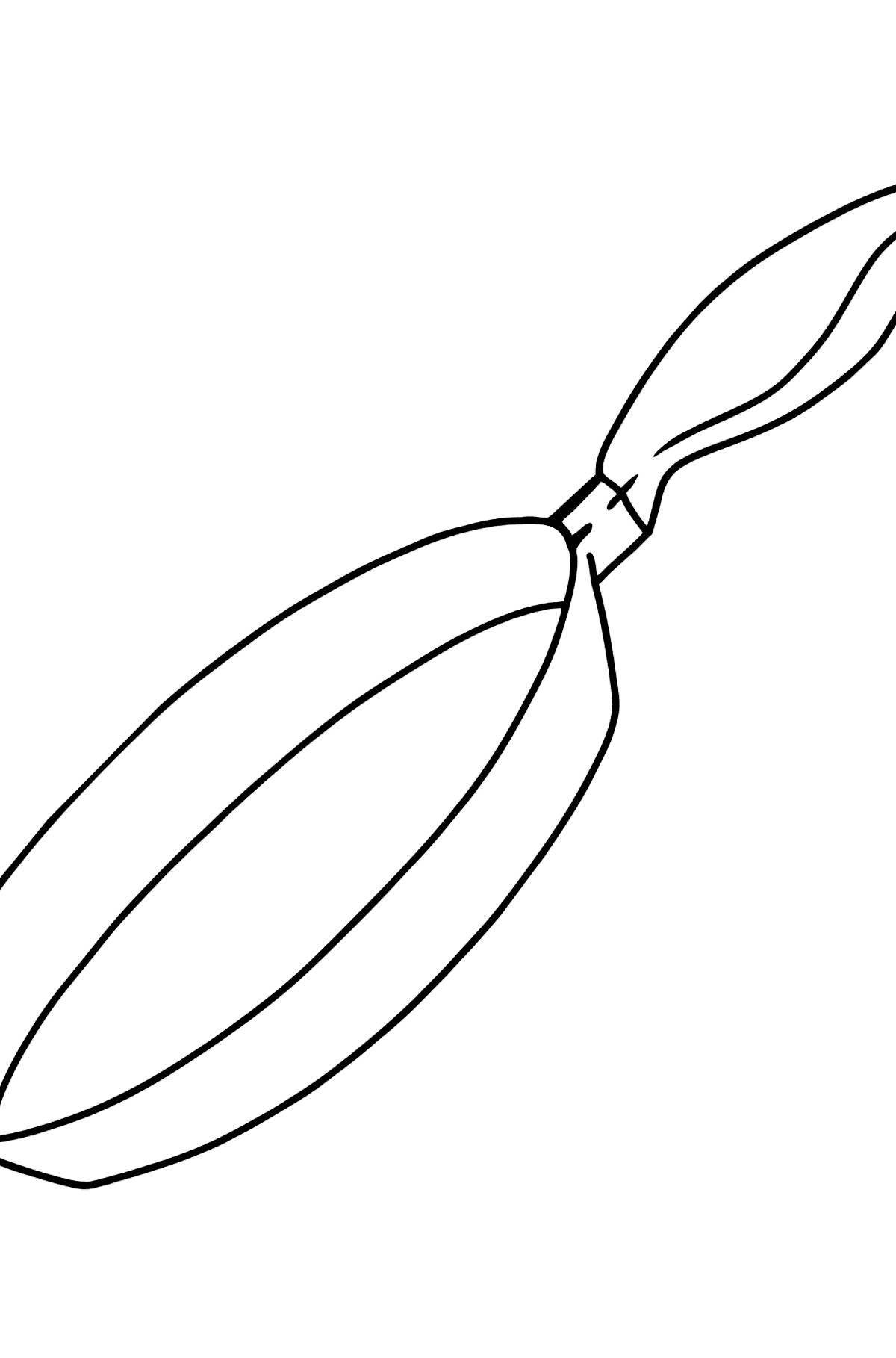 Excellent junior frying pan coloring page