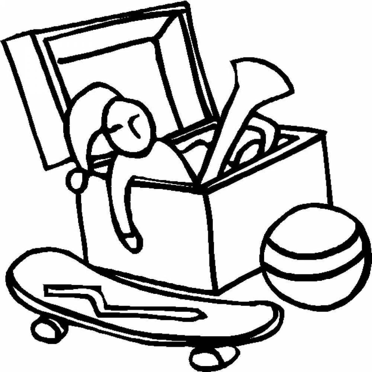 Радостная коробка-раскраска для детей