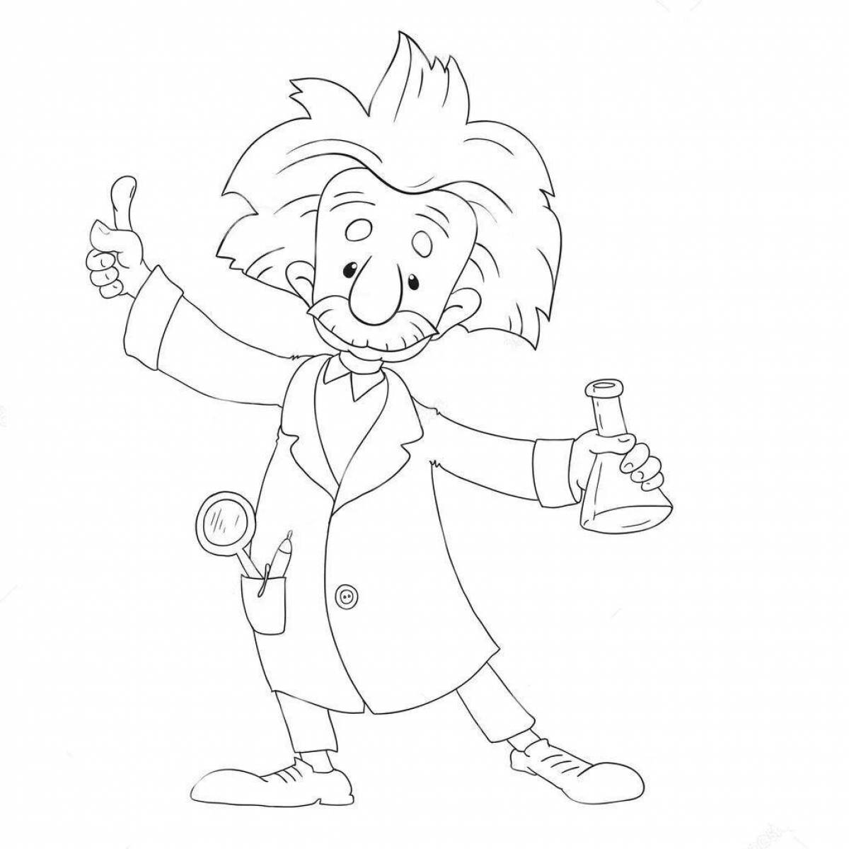 Fun coloring pages of scientists for kids
