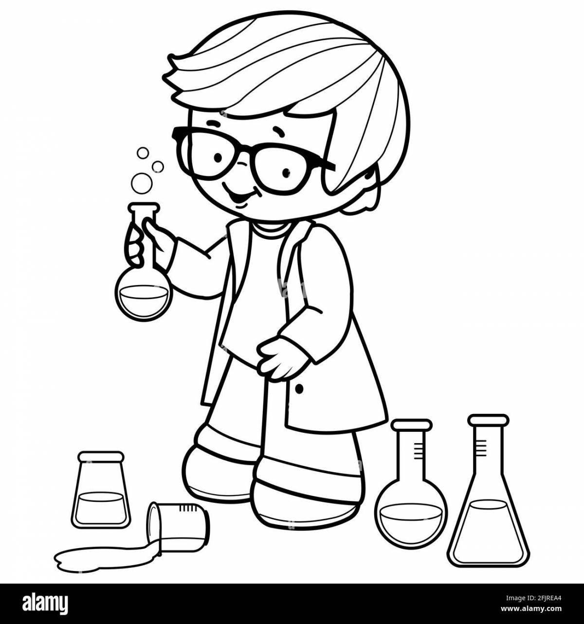 Scientists coloring pages for preschoolers