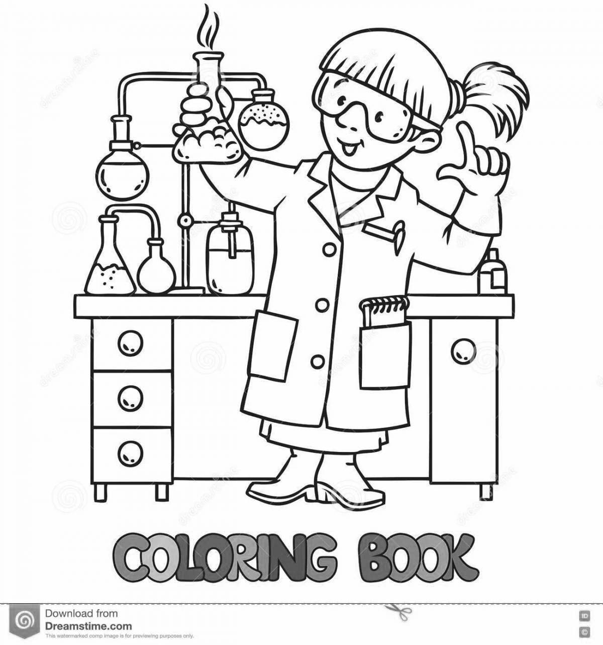 Coloring pages scientists for preschoolers